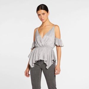 Roberto Cavalli Just Cavalli Cold-Shoulder Top New With Tags!
